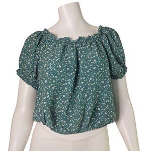 Woman's American Eagle Backless Tie-Back Floral Cropped Top sz Large